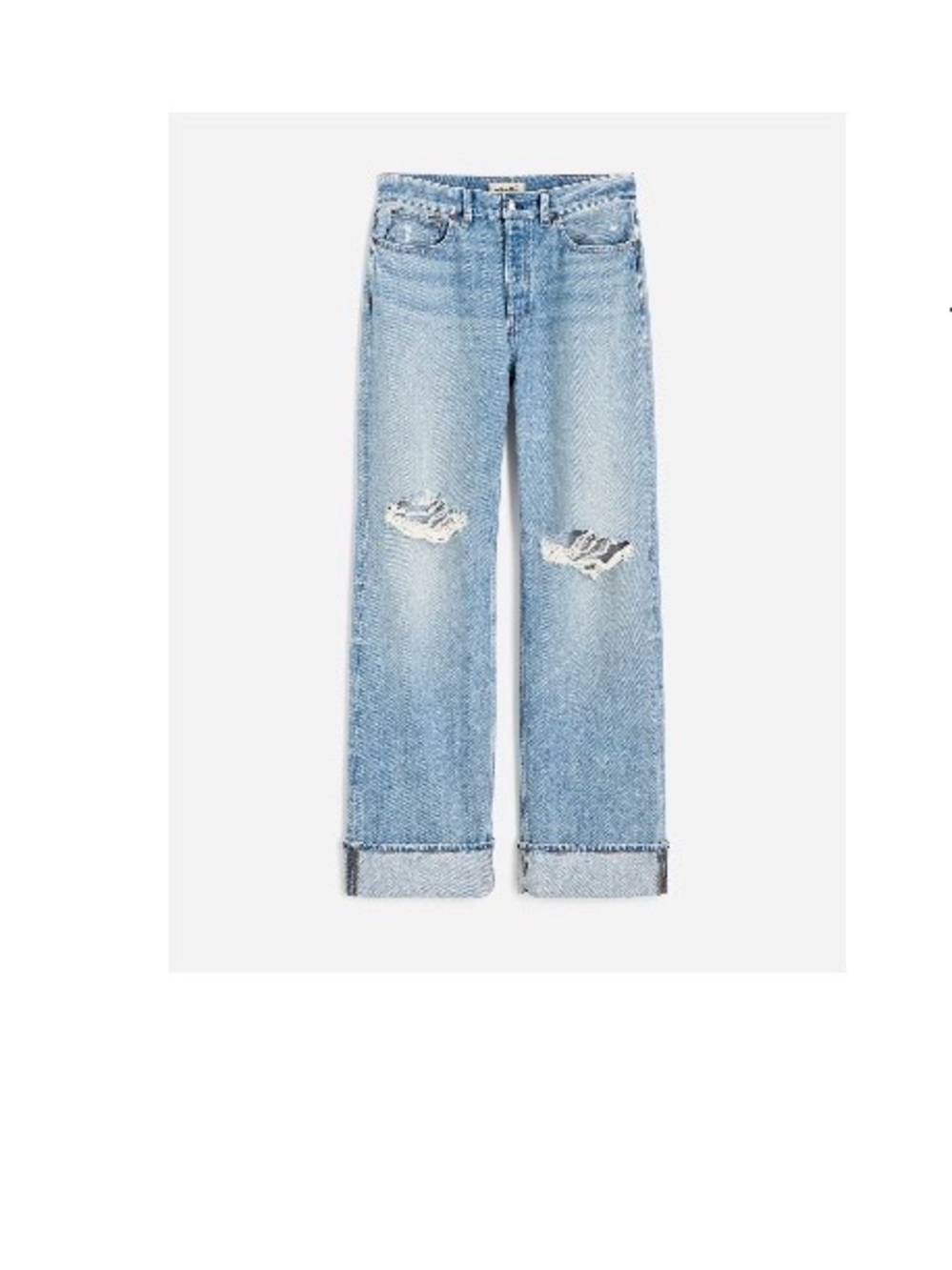 Madewell Low slung baggy jean in hallstead wash